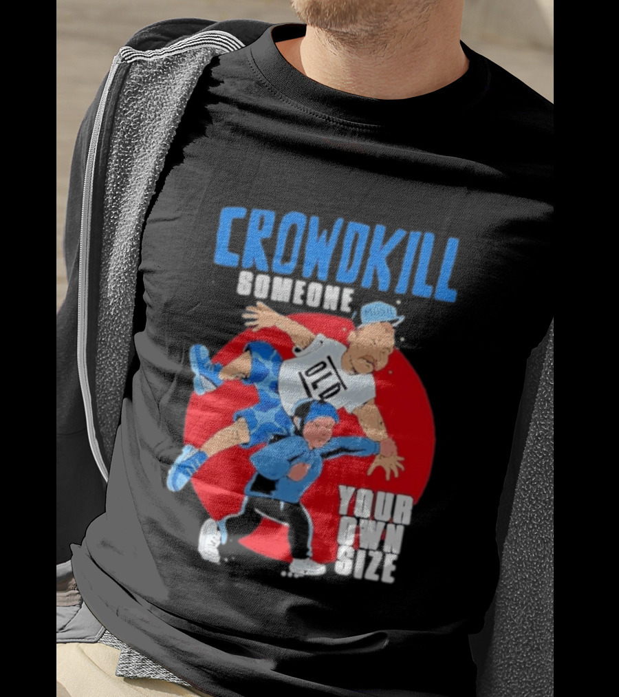 Crowdkill Someone Your Own Size Mosh Hardcore Old School Cartoon Fight T-Shirt