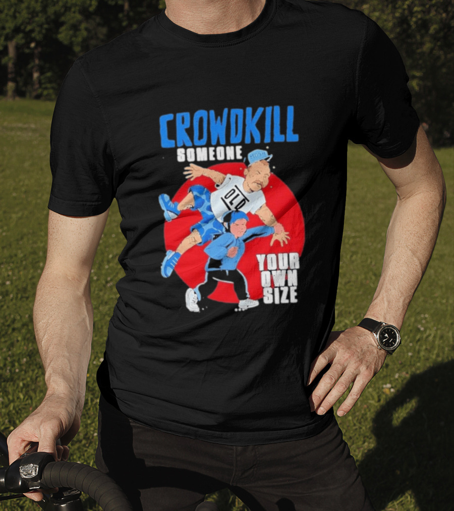 Crowdkill Someone Your Own Size Mosh Hardcore Old School Cartoon Fight T-Shirt