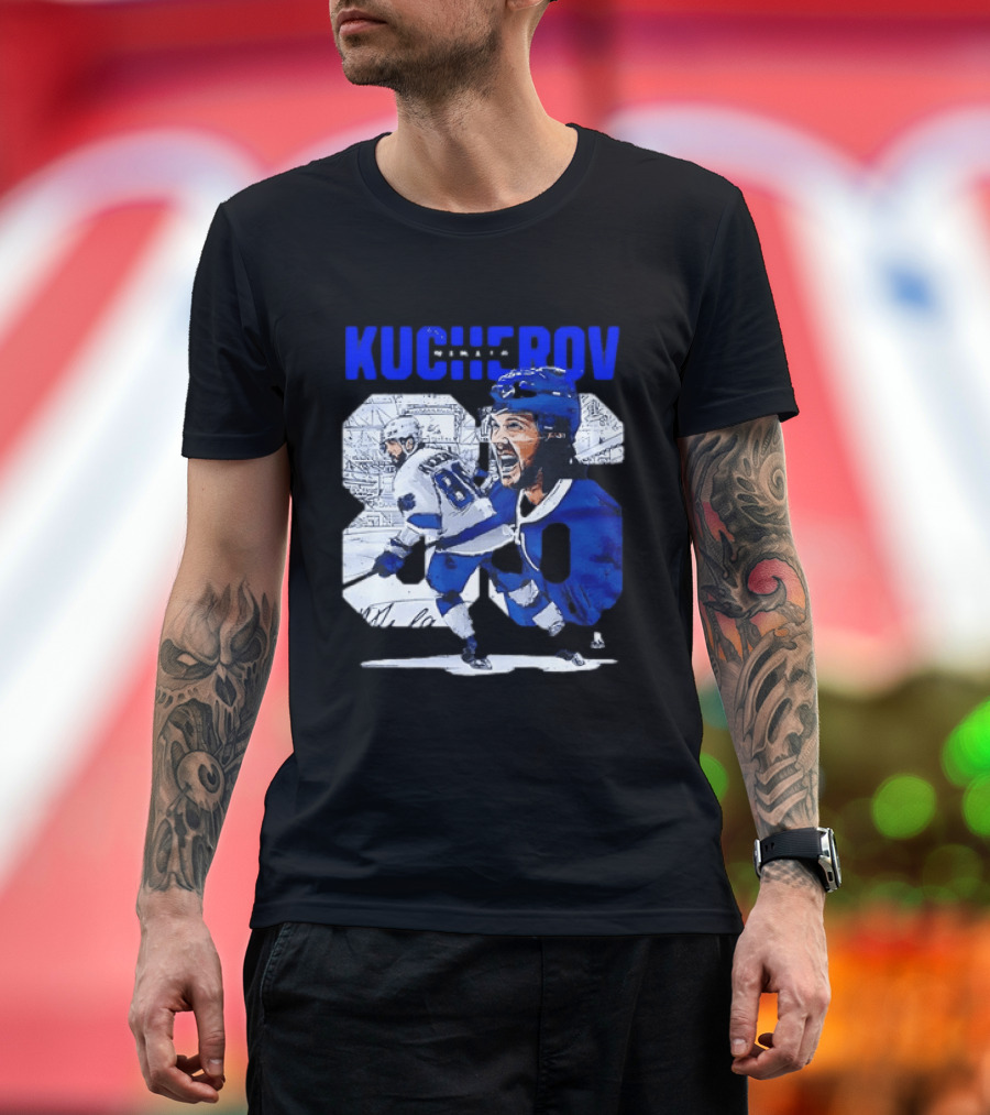Kucherov 86 Skating And Celebrating Tampa Bay Lightning T-Shirt
