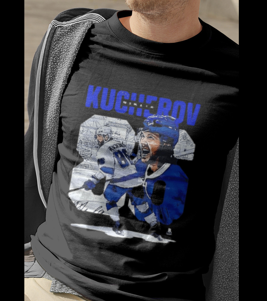Kucherov 86 Skating And Celebrating Tampa Bay Lightning T-Shirt