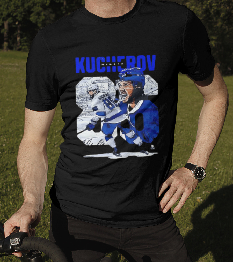 Kucherov 86 Skating And Celebrating Tampa Bay Lightning T-Shirt