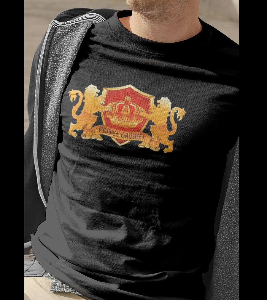 Prince Gabriel Regal Crown Emblem With Golden Lions T-Shirt