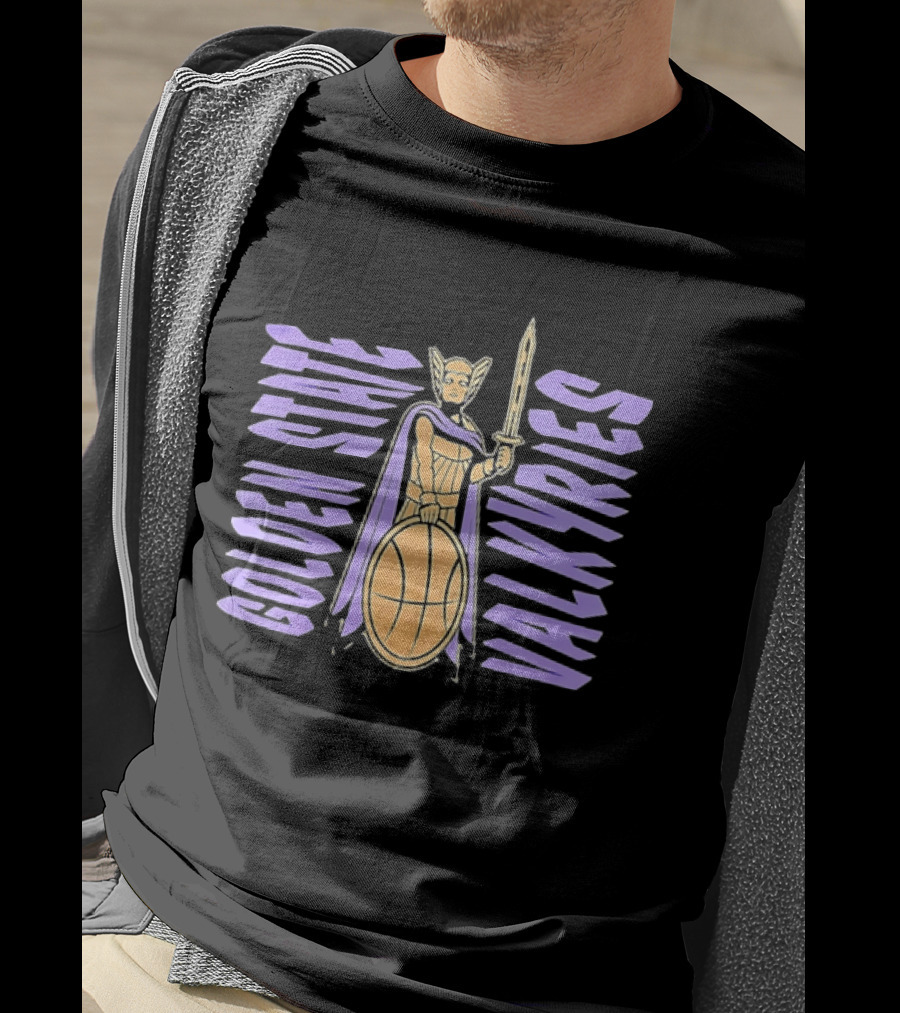 Golden State Valkyries Basketball WNBA Warrior Shield Sword T-Shirt