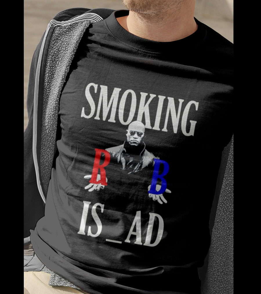 SMOKING IS BAD Morpheus Red Blue Pill The Matrix T-Shirt