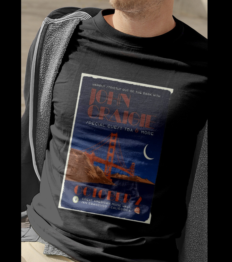 Hardly Strictly Out Of The Park With John Craigie Special Guest TBA San Francisco October 2 Great American Music Hall California T-Shirt