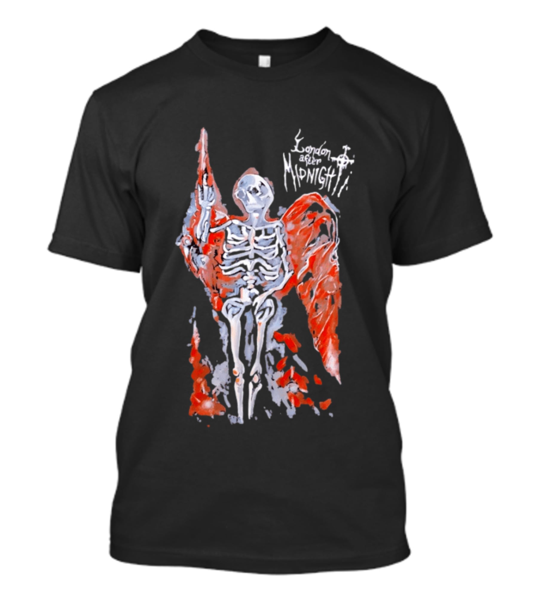 London After Midnight Skeleton Angel Gothic Band Winged Skeleton T-Shirt