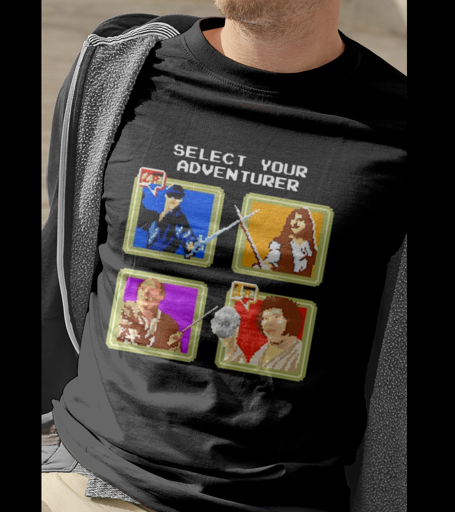 Select Your Adventurer Westley Inigo Montoya Vizzini Fezzik The Princess Bride Pixel T-Shirt