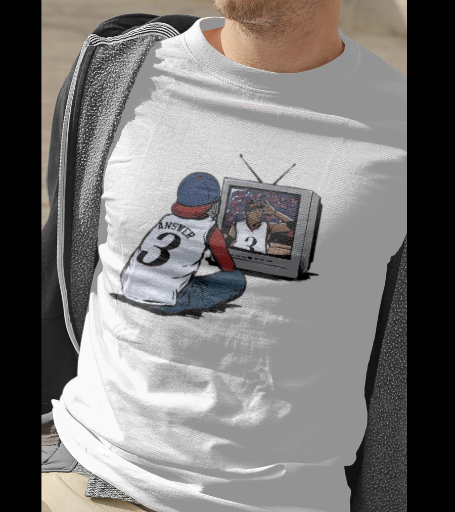 Allen Iverson 76ers Number 3 The Answer NBA Legend T-Shirt