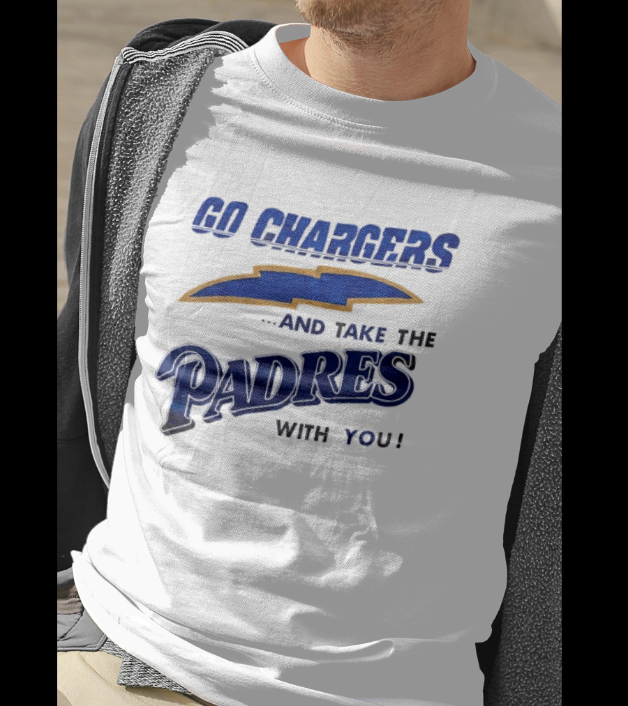 Go Chargers And Take The Padres With You Lightning Bolt T-Shirt