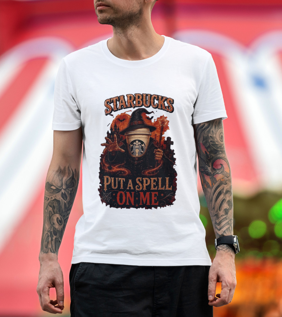 Starbucks Halloween Witch Put A Spell On Me Coffee Magic T-Shirt