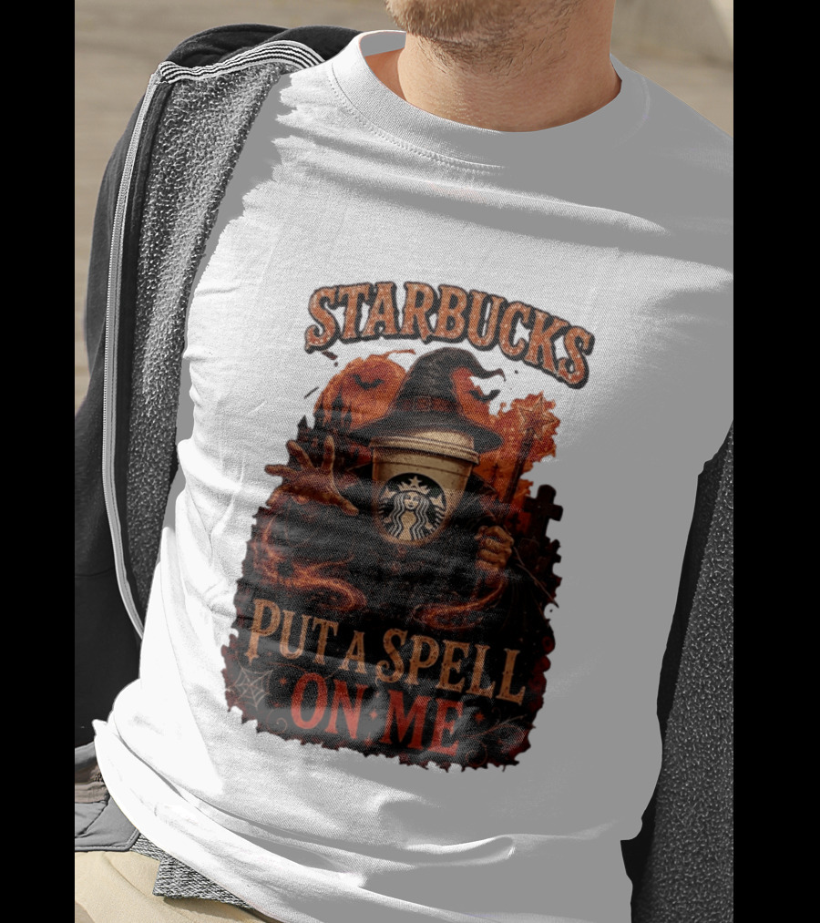 Starbucks Halloween Witch Put A Spell On Me Coffee Magic T-Shirt