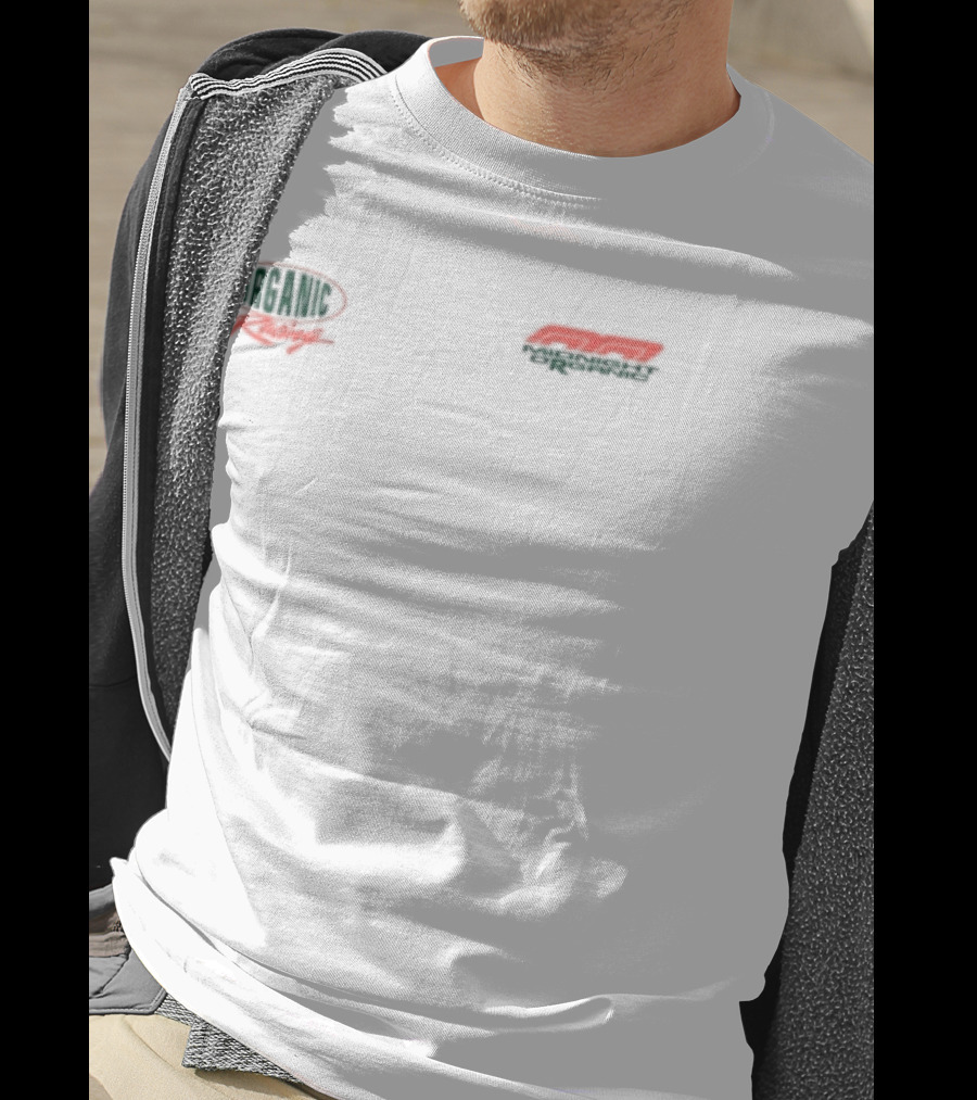 Midnight Racing Organic Store White Retro Car Racing T-Shirt