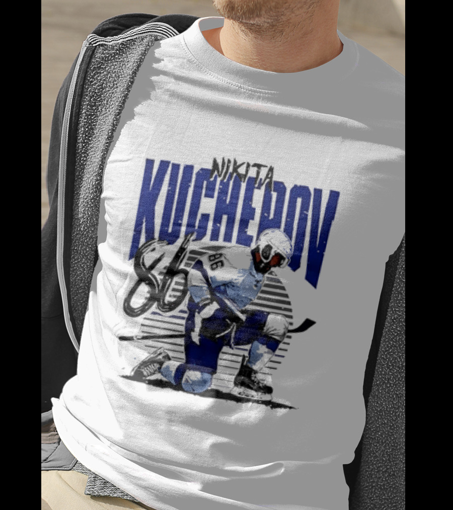 Nikita Kucherov 86 Tampa Bay Lightning Hockey Celebration T-Shirt