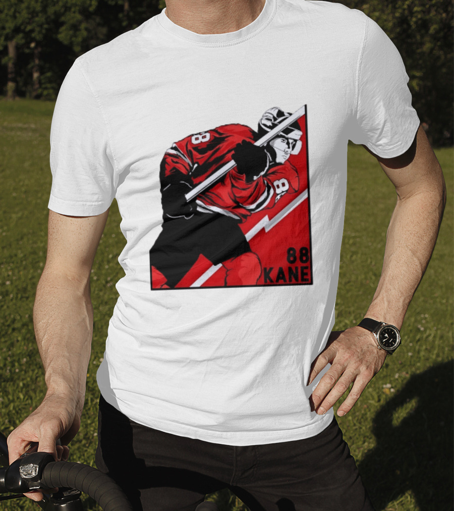 Patrick Kane 88 Chicago Blackhawks Ice Hockey Player Action T-Shirt