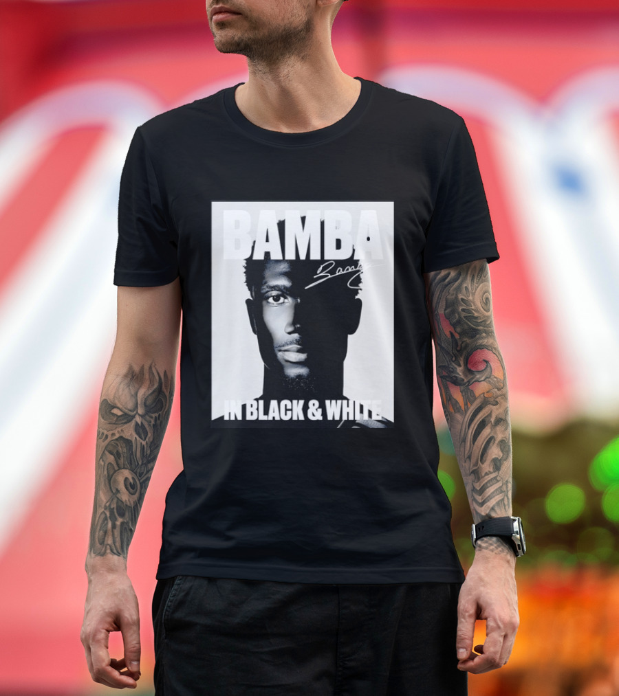Bamba Signature Black And White NBA Basketball T-Shirt