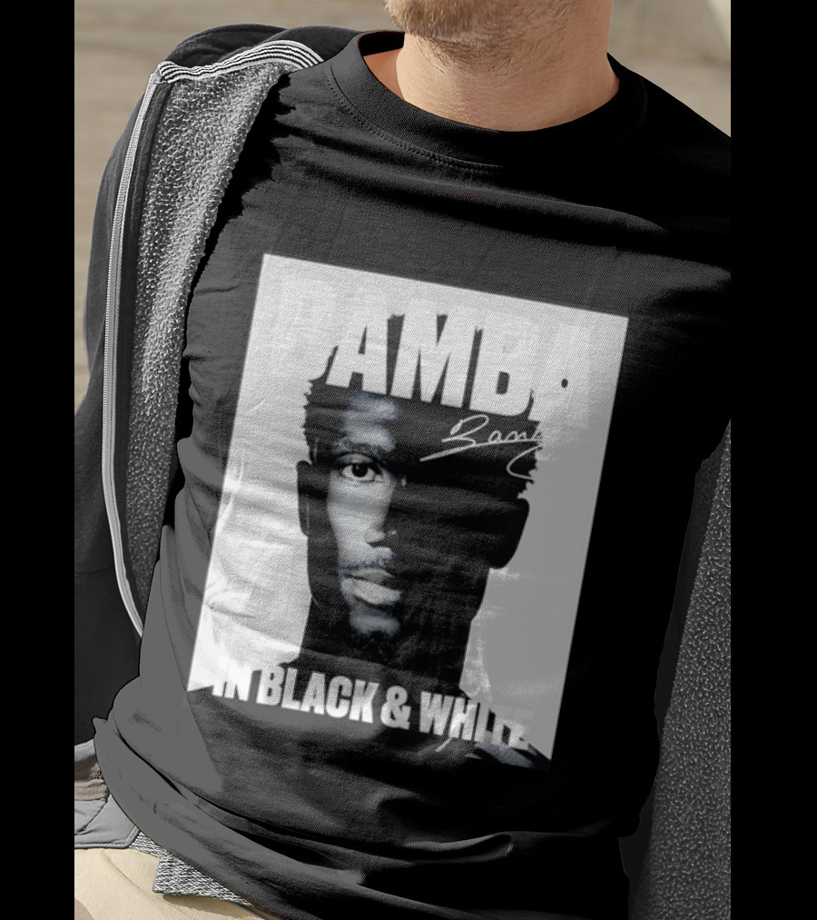 Bamba Signature Black And White NBA Basketball T-Shirt
