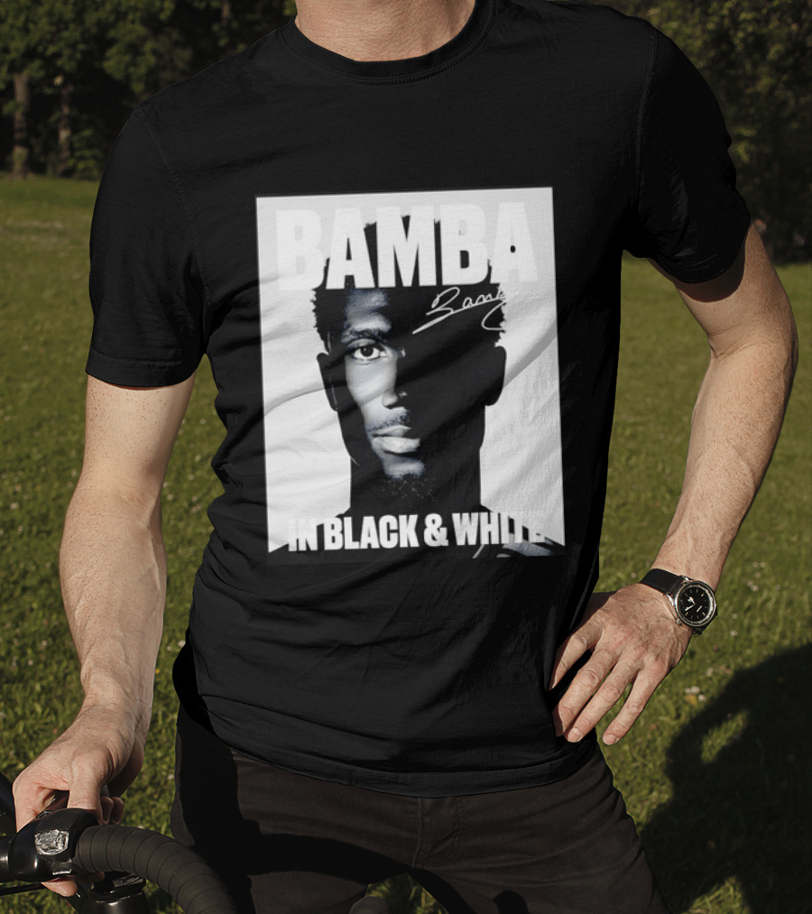 Bamba Signature Black And White NBA Basketball T-Shirt