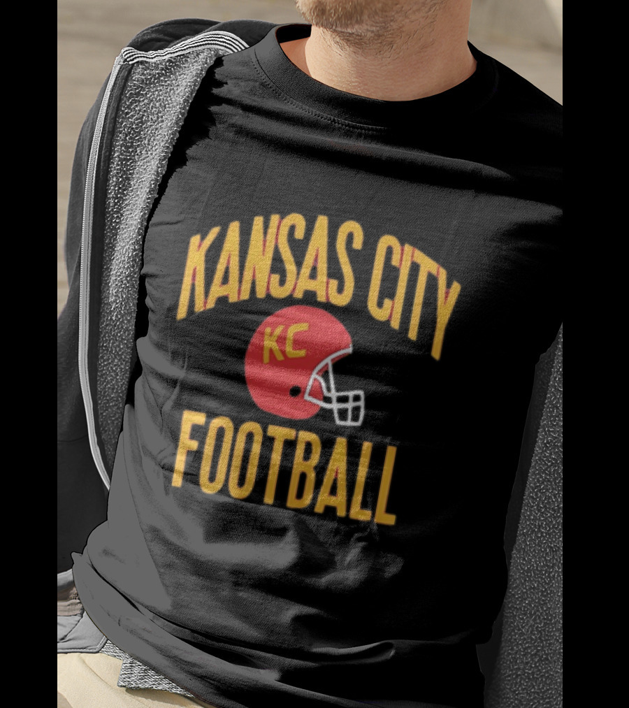 Kansas City KC Football Helmet T-Shirt