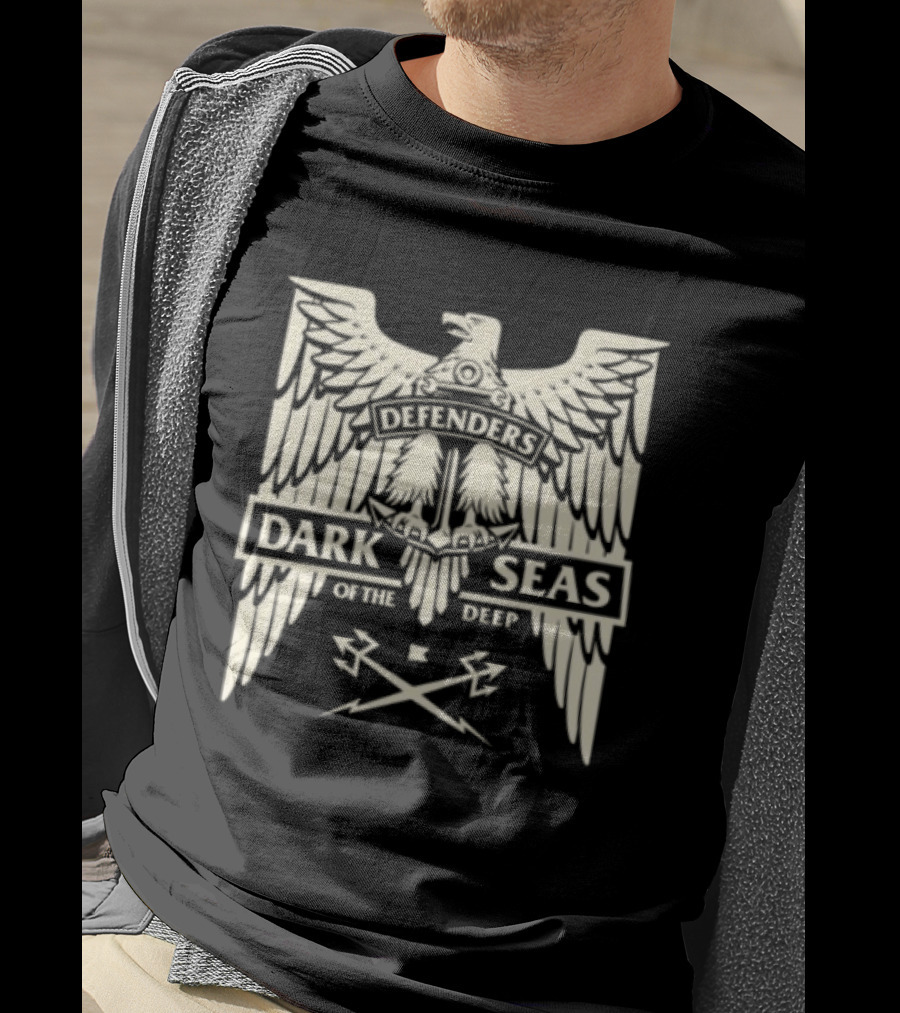 Dark Seas Defenders Of The Deep Homeland Stock LS Black T-Shirt