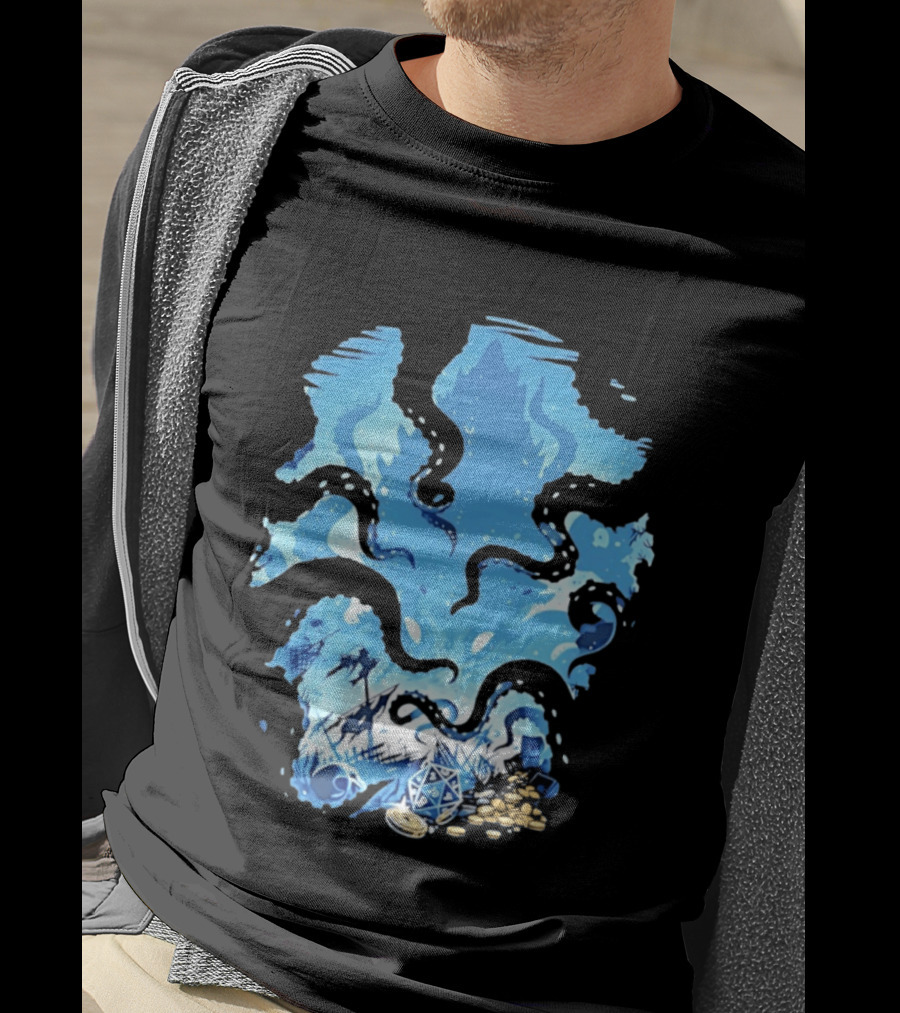 Dungeons And Dragons Kraken Nautical Sea Creature RPG Fantasy T-Shirt