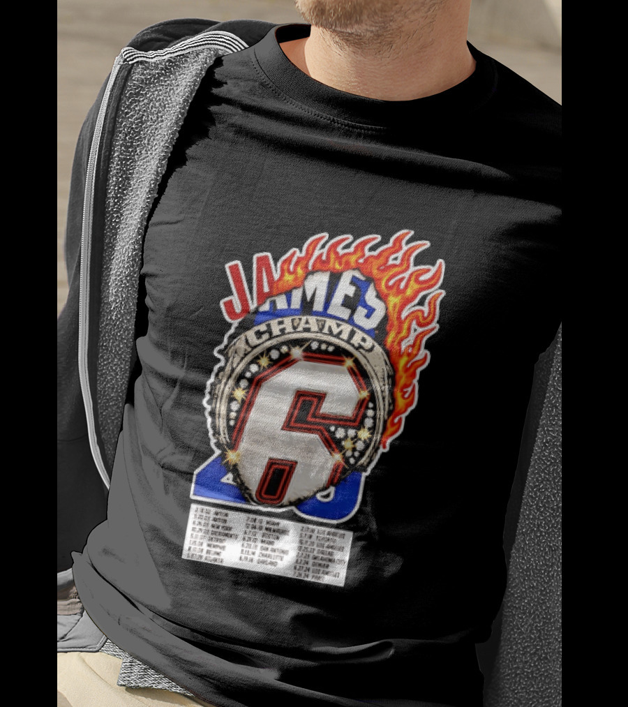 LeBron James Champ 6 Milestone Dates Cleveland Miami Los Angeles 2012 2013 2016 2020 T-Shirt