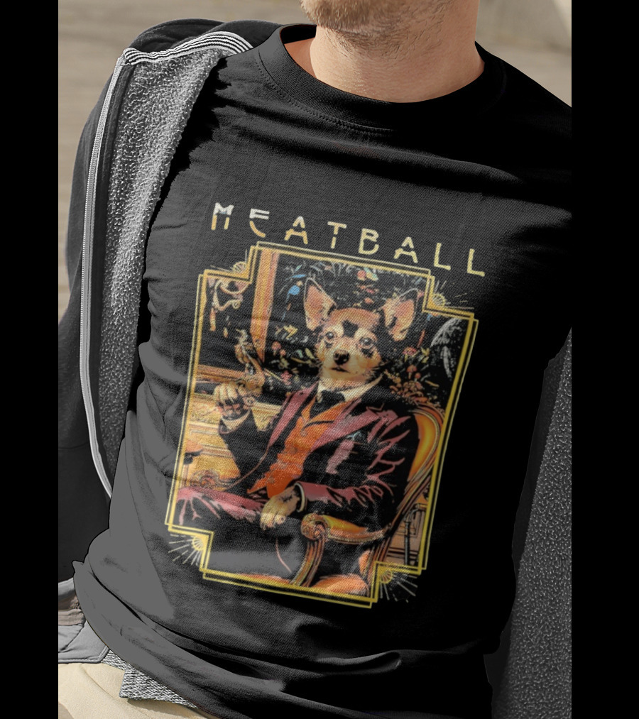 Meatball Chihuahua In Classic Suit Smoking Dapper T-Shirt