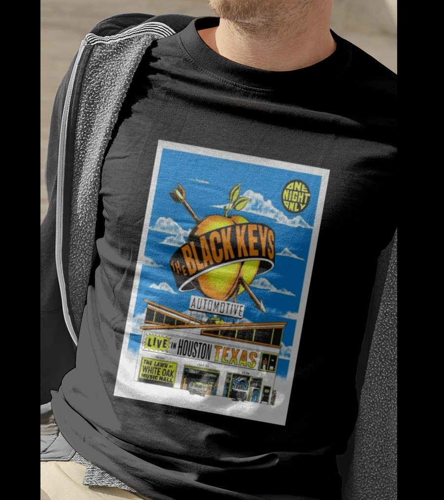 The Black Keys Live Houston Texas July 24 2026 One Night Only White Oak Music Hall T-Shirt