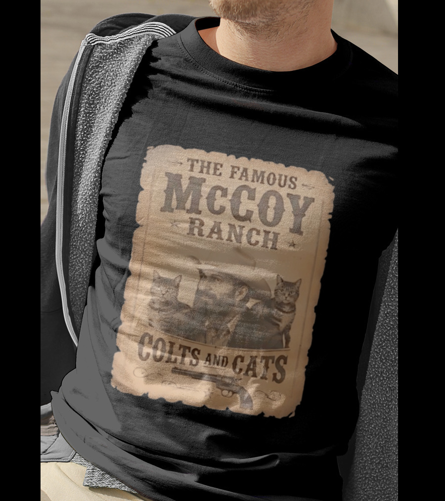 The Famous McCoy Ranch Colts And Cats Wild West Nostalgia T-Shirt