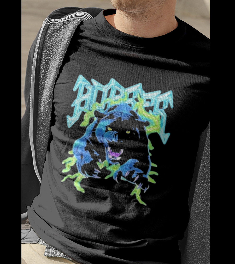 Horses Panther Lightning Metal Band Roar T-Shirt