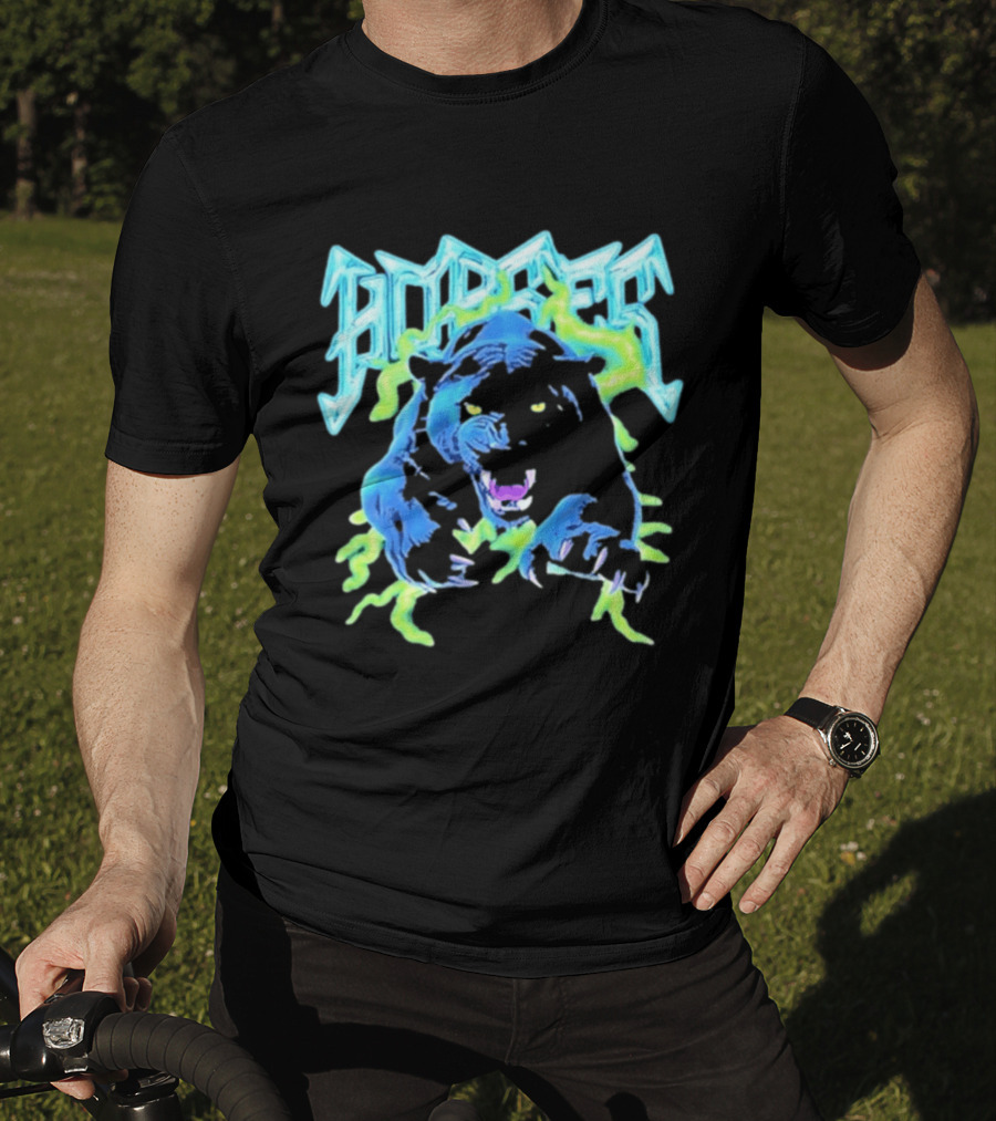 Horses Panther Lightning Metal Band Roar T-Shirt