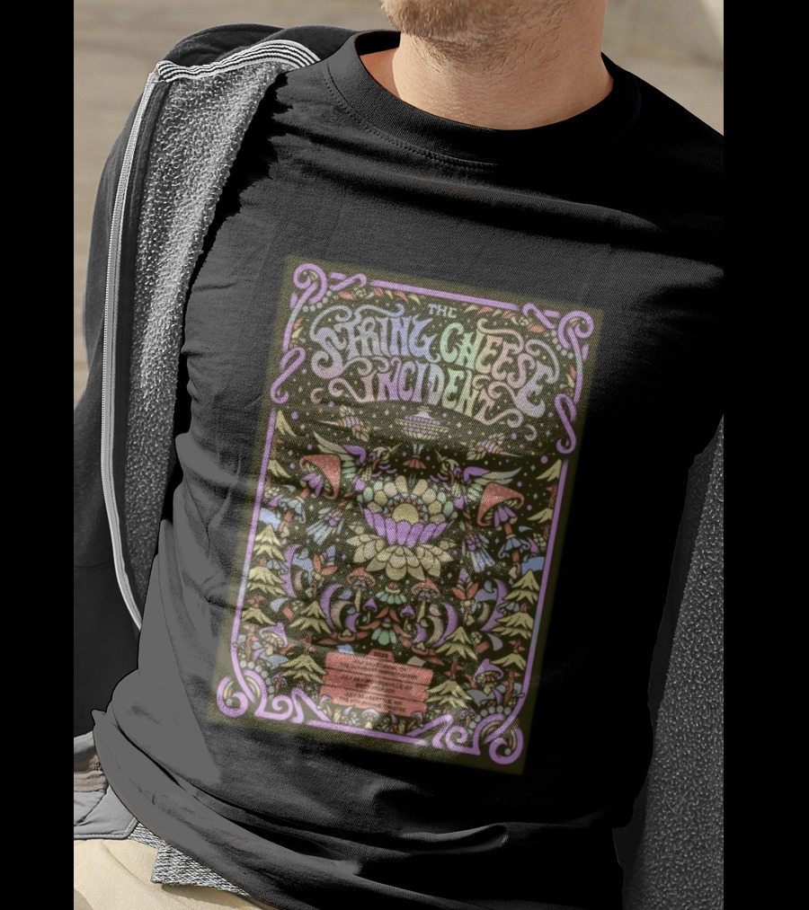 The String Cheese Incident July 24 2026 Eugene OR Psychedelic Concert With Floral And Mushroom T-Shirt
