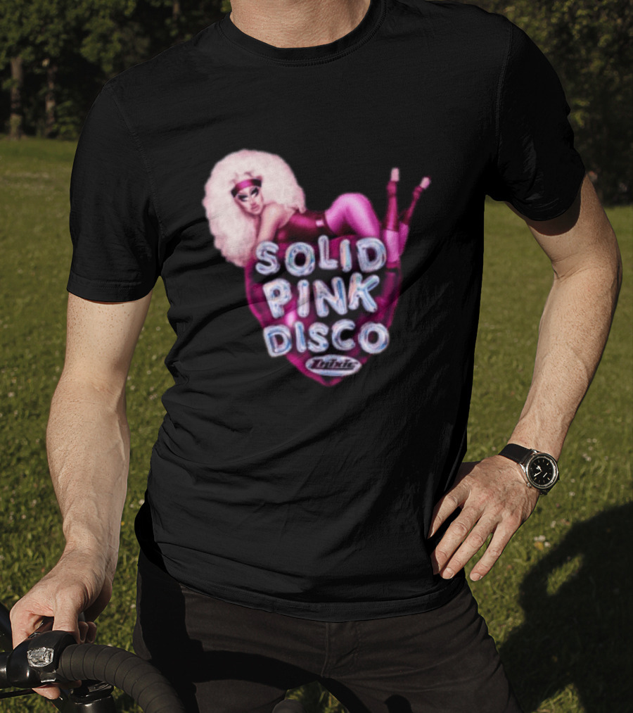 Trixie Mattel Solid Pink Disco Balloon Heart T-Shirt