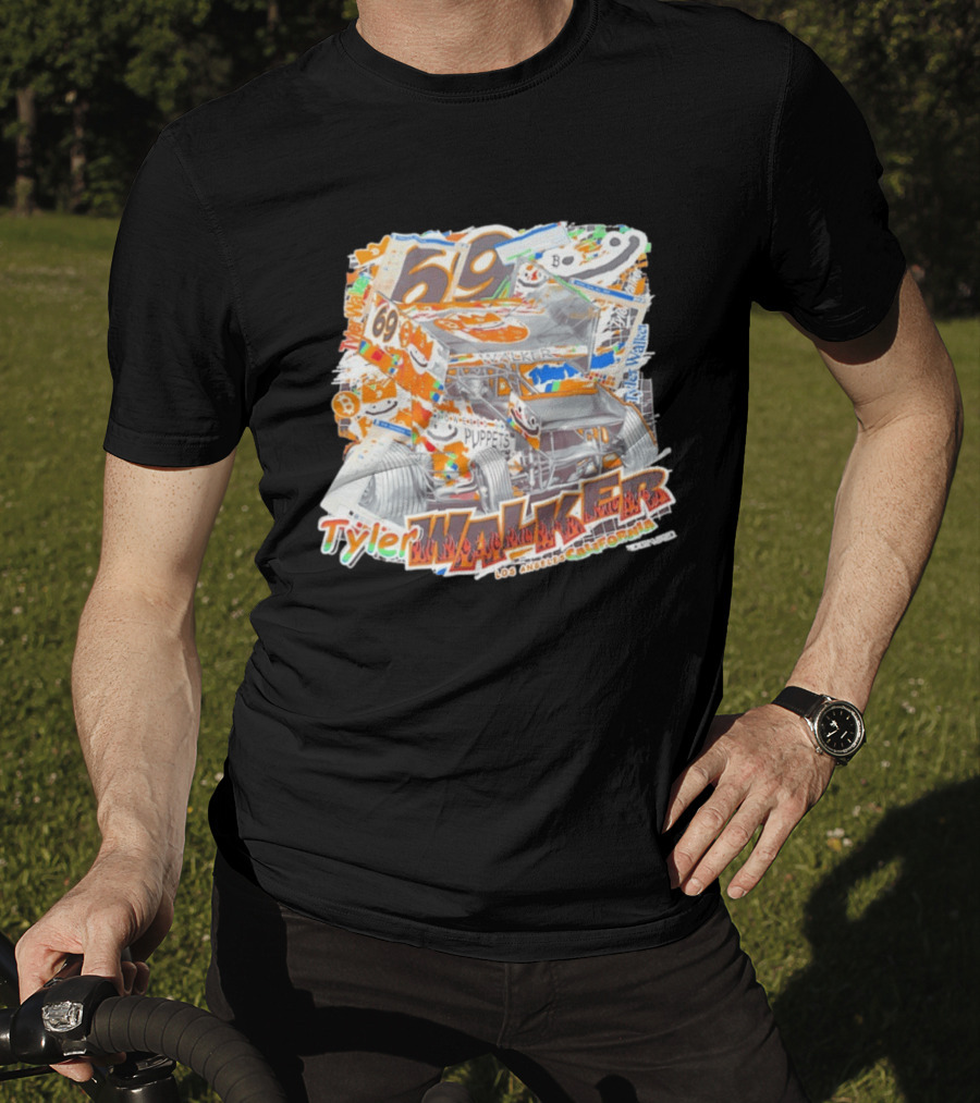 Tyler Walker No69 Sprint Car Puppets Los Angeles California T-Shirt