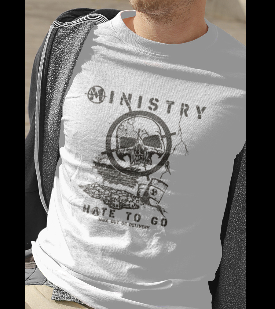 Ministry Hate To Go Psalm 69 Skull T-Shirt