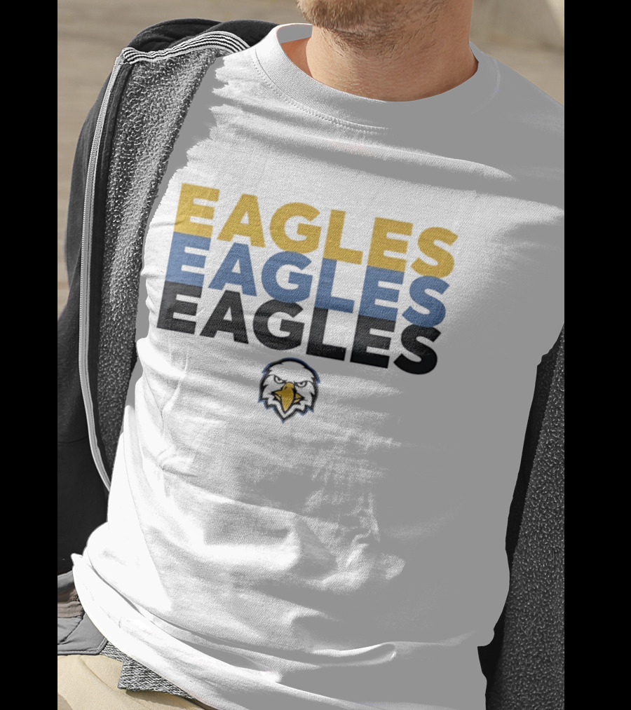 Eagles Triple Stack With Bold Yellow Blue And Black Team T-Shirt