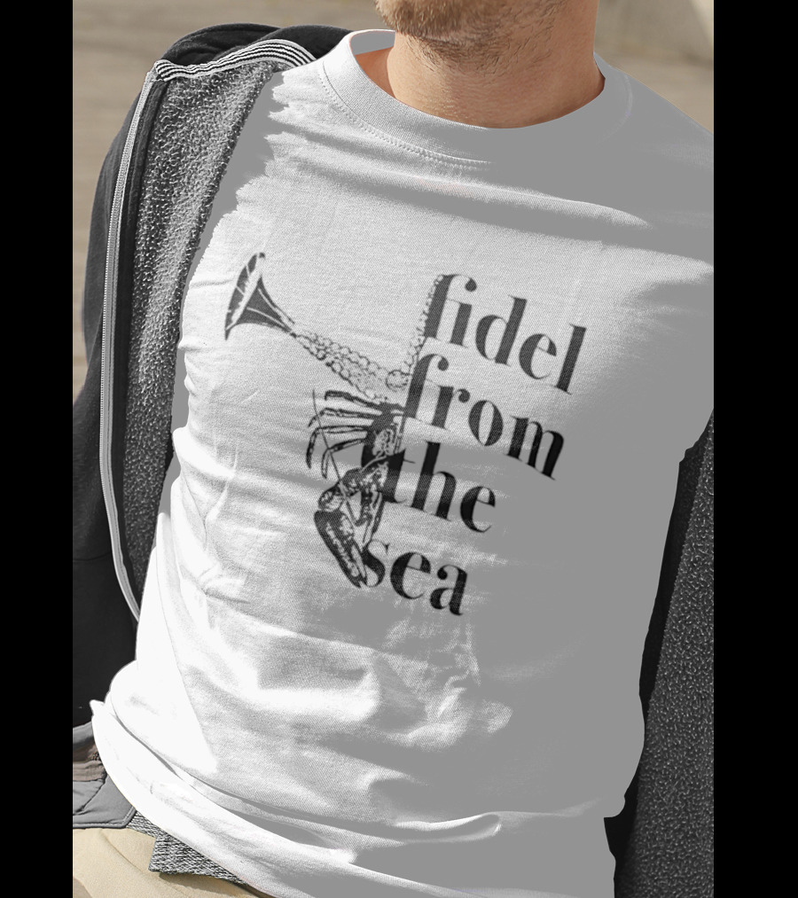 Fidel From The Sea Lobster Surreal Political Satire T-Shirt