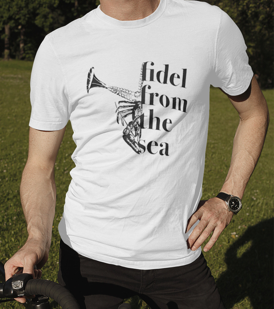 Fidel From The Sea Lobster Surreal Political Satire T-Shirt