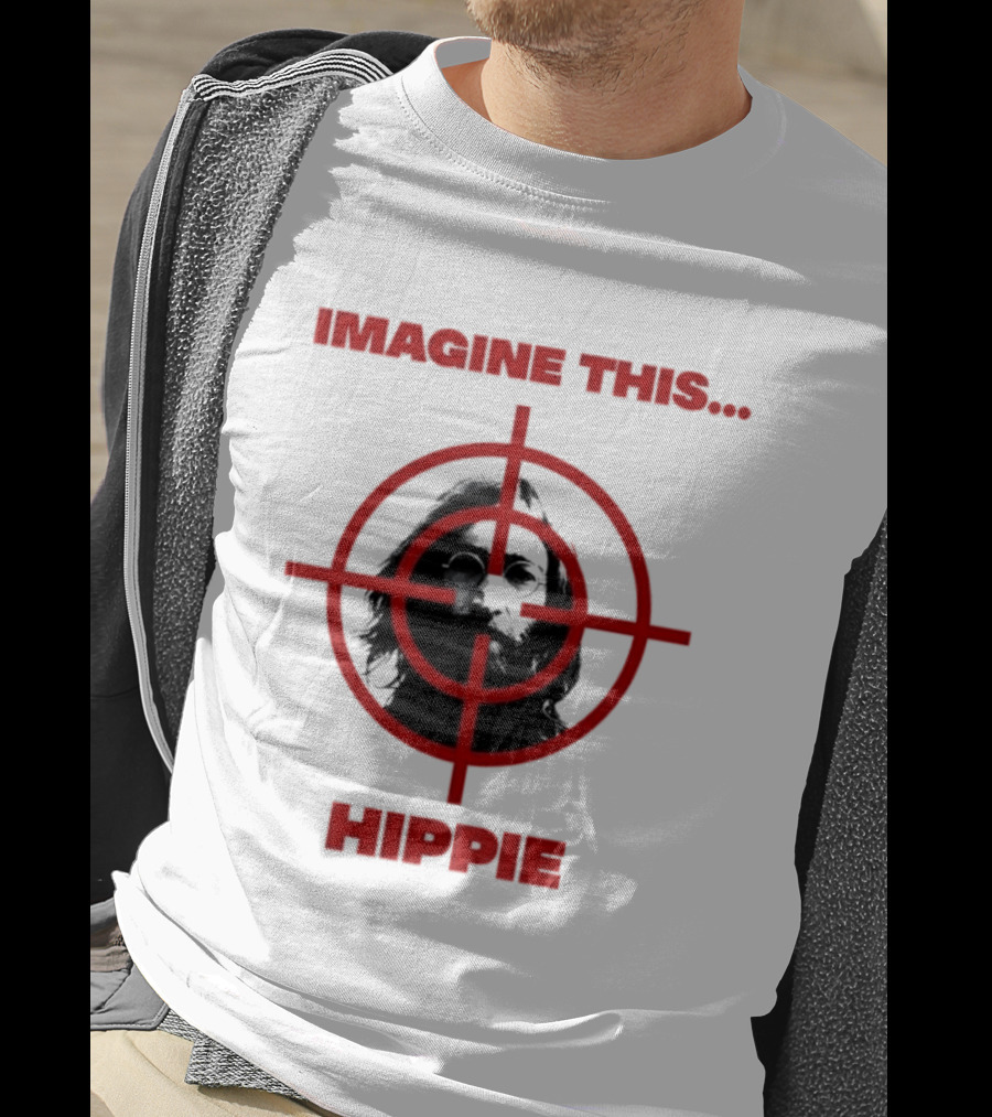 Imagine This Hippie With Target Overlay T-Shirt