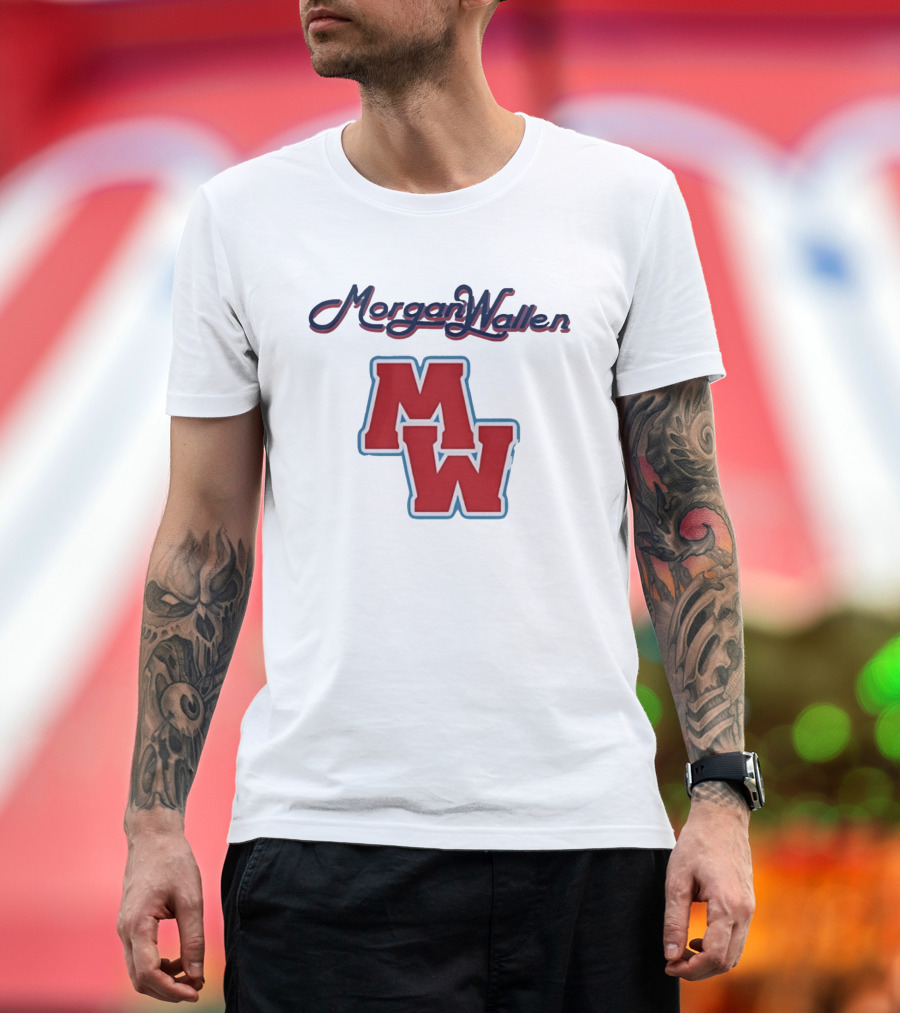 Morgan Wallen MW Bold Red Letters Country Music T-Shirt