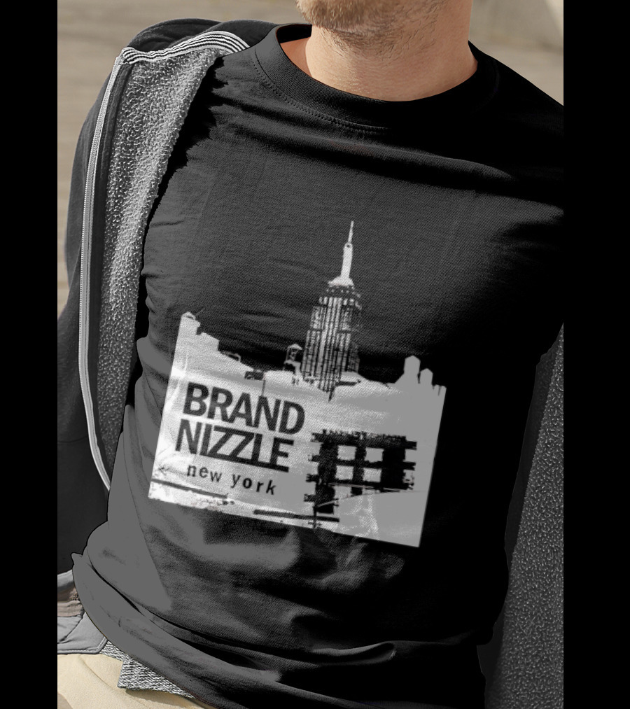 BRAND NIZZLE New York Empire State Building Skyline T-Shirt