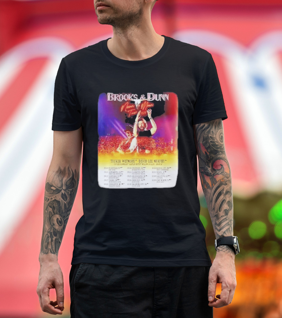 Brooks & Dunn Neon Moon Tour 2026 Tucker Wetmore David Lee Murphy Country Concert Events And Dates T-Shirt