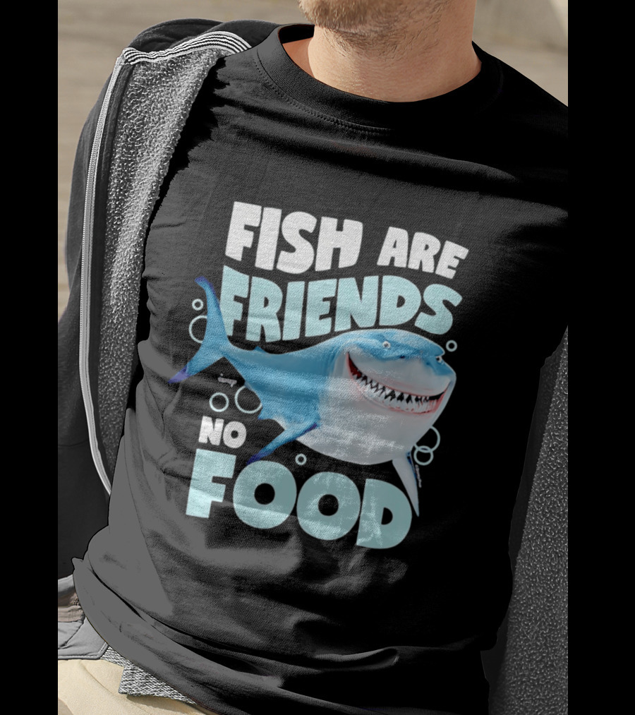 Bruce The Shark Fish Are Friends Not Food Disney Pixar T-Shirt