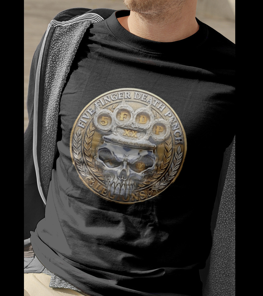 Five Finger Death Punch Skull Knuckles Emblem XX Legions T-Shirt