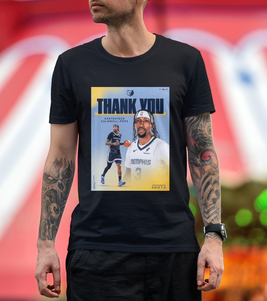 Thank You Kentavious Caldwell Pope Memphis Grizzlies Basketball 3 NBA Fan T-Shirt