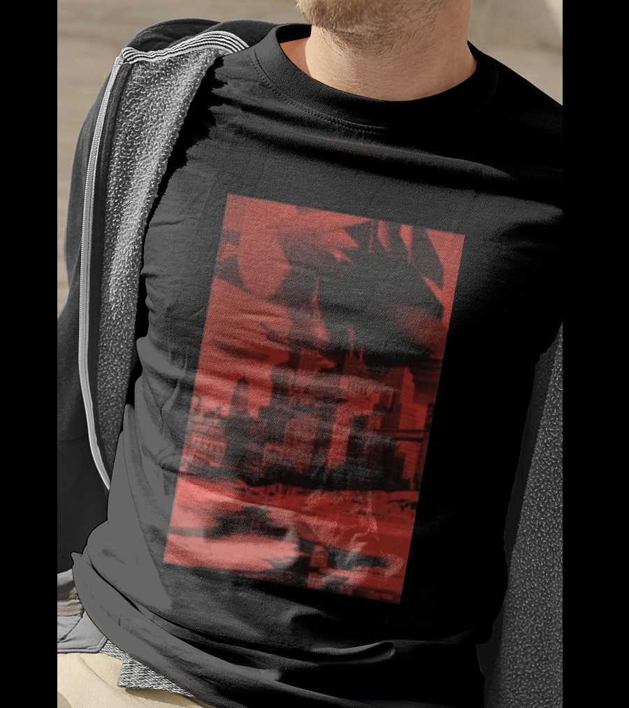 The Barbarians Of California Megatons Pull Retro Futuristic Cityscape Airships T-Shirt