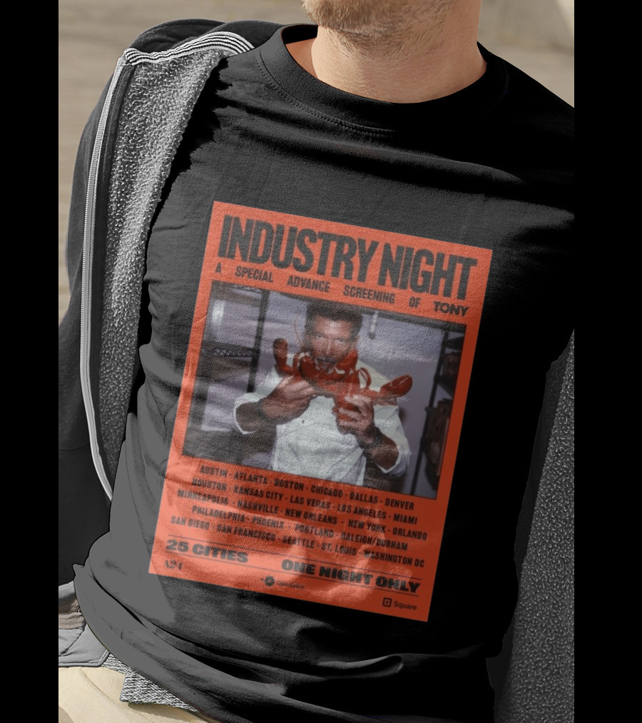Industry Night A Special Advance Screening Of Tony Live 25 Cities One Night Only T-Shirt