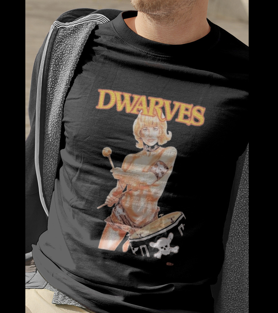Dwarves Drummer Girl Fantasy T-Shirt