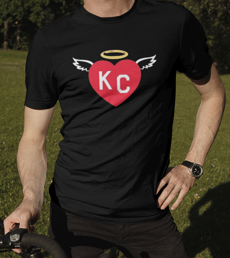 Kansas City Chiefs KC Heart Wings Halo T-Shirt
