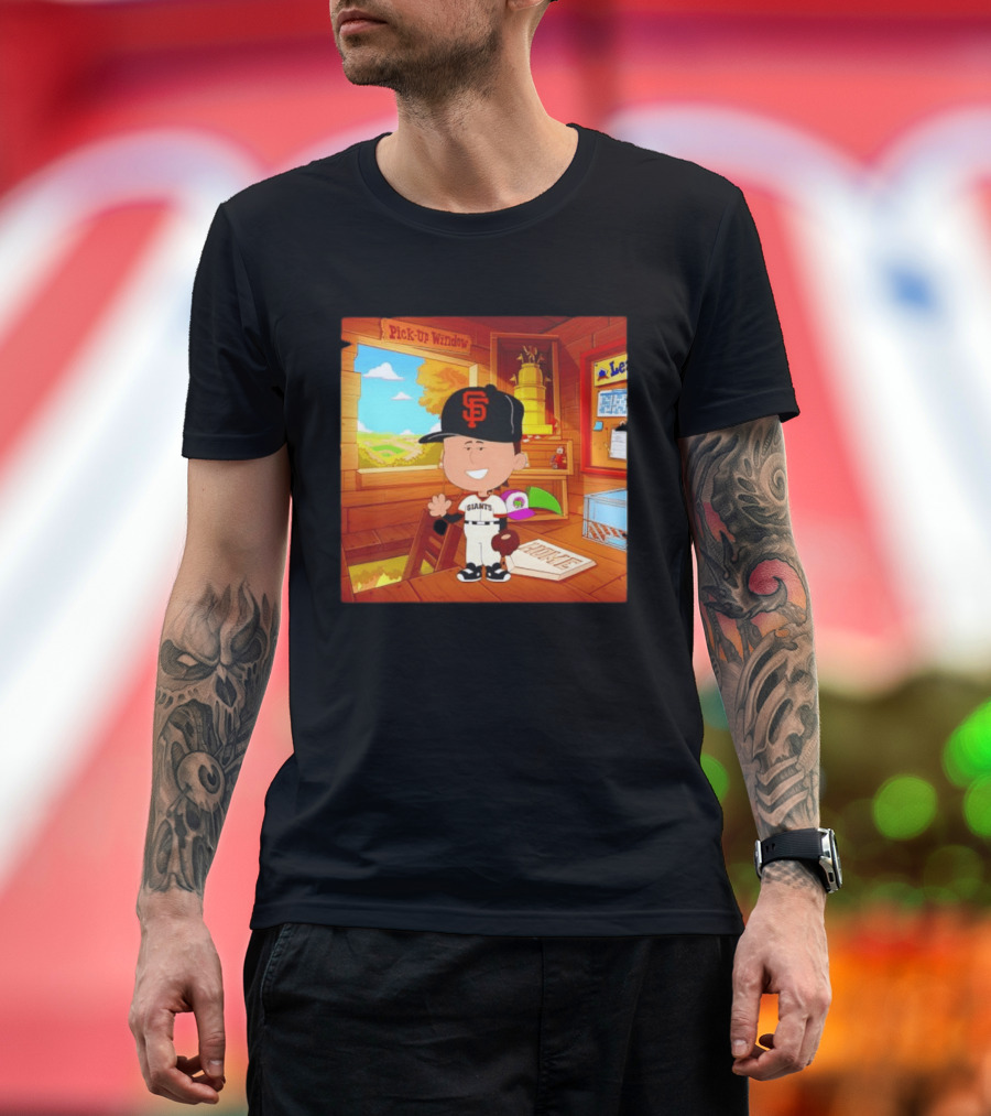 Tyler Mahle San Francisco Giants Baseball Cartoon Peanuts T-Shirt