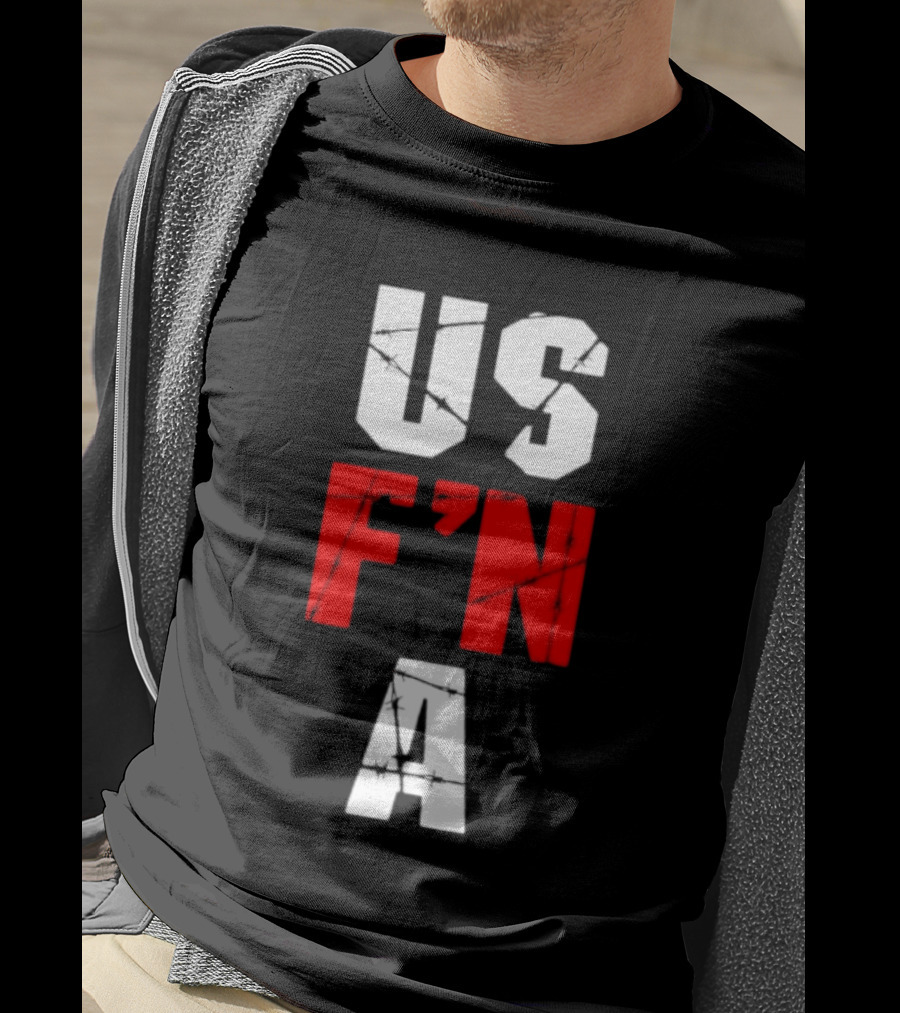 United States US F N A Barbed Wire T-Shirt